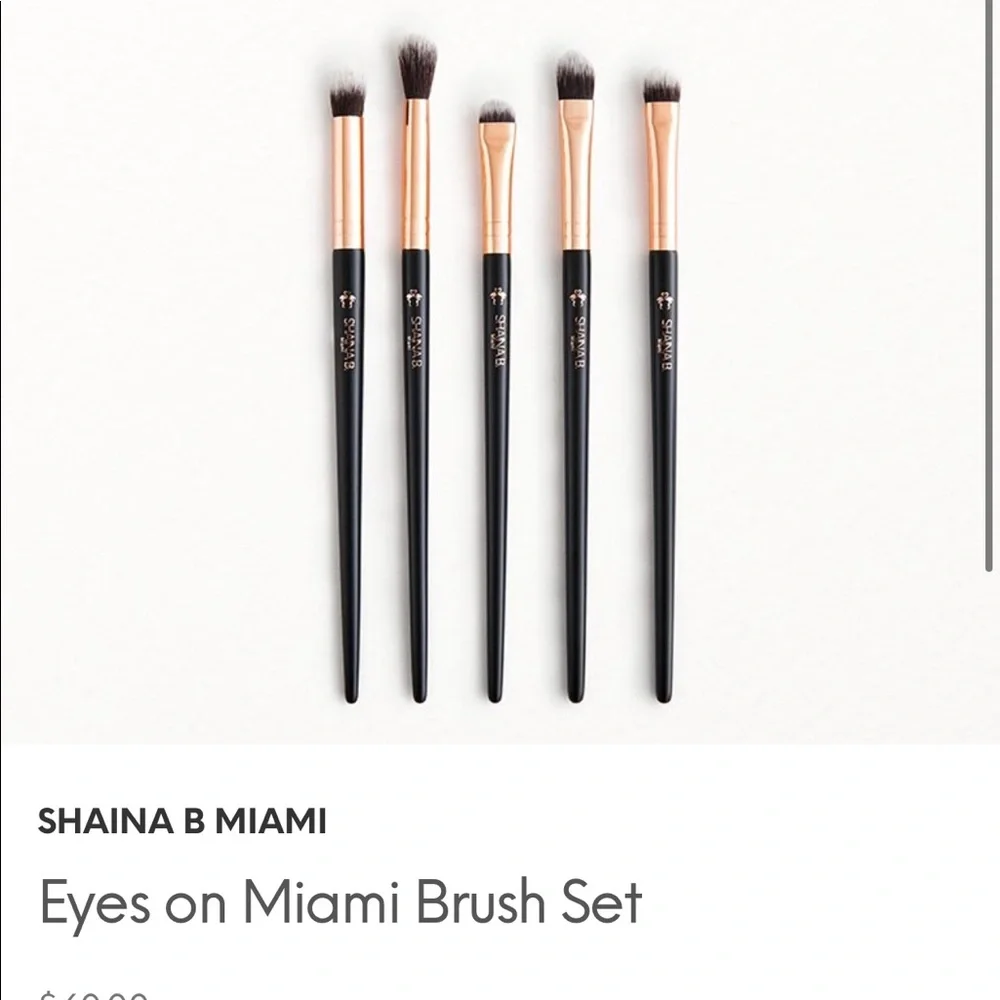 Shaina B. Maimi Eyes in Miami Brush Set, New/Sealed, $60 retail